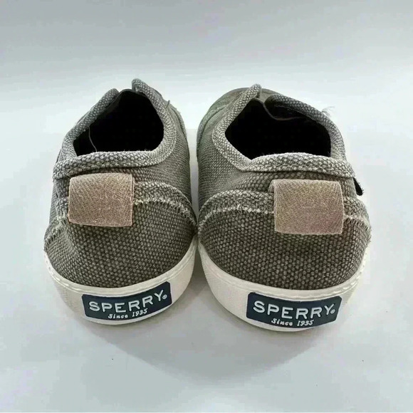 Paul Sperry topsider womens sneakers size 6 green canvas lace less slip ons - Picture 4 of 12